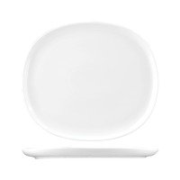 Oval Coupe Plate - 335x295mm, Ora White from Sango. made out of Ceramic and sold in boxes of 6. Hospitality quality at wholesale price with The Flying Fork! 