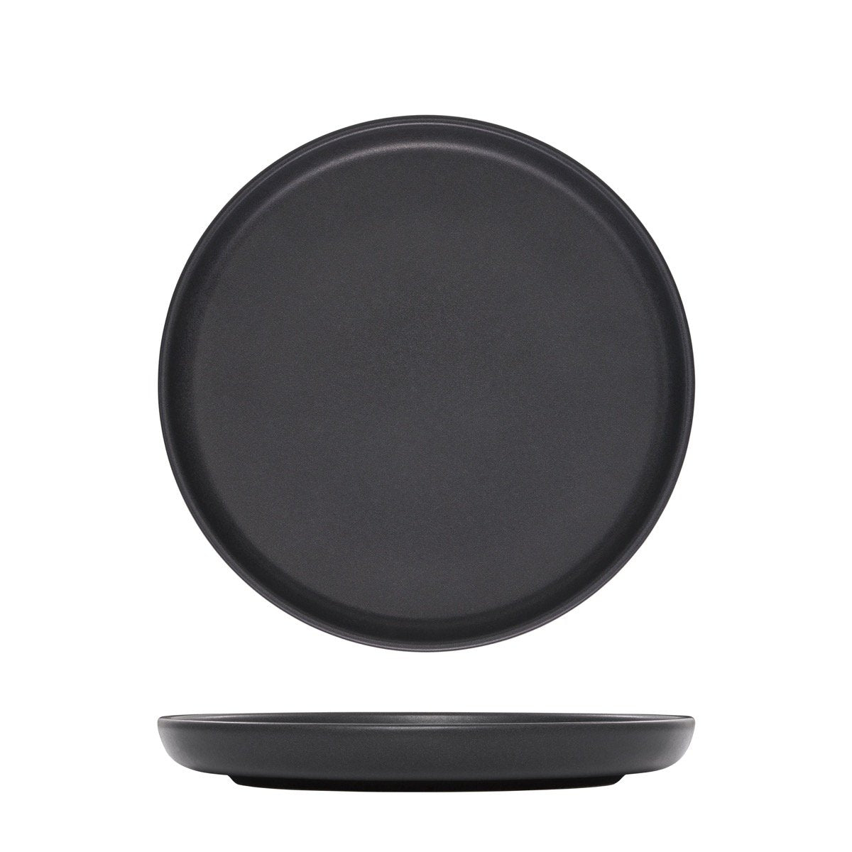 Round Plate - 220Mm, Black from Eclipse. Matt Finish, made out of Ceramic and sold in boxes of 6. Hospitality quality at wholesale price with The Flying Fork! 