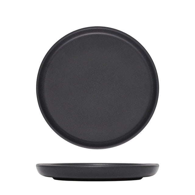 Round Plate - 220Mm, Black from Eclipse. Matt Finish, made out of Ceramic and sold in boxes of 6. Hospitality quality at wholesale price with The Flying Fork! 