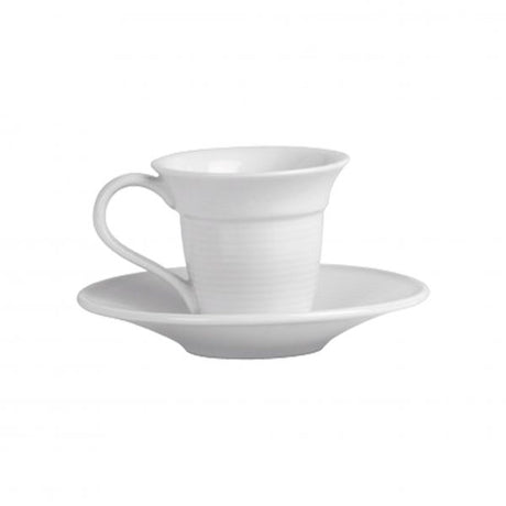 Saucer To Suit 96080 - Aura from Rene Ozorio. made out of Porcelain and sold in boxes of 6. Hospitality quality at wholesale price with The Flying Fork! 