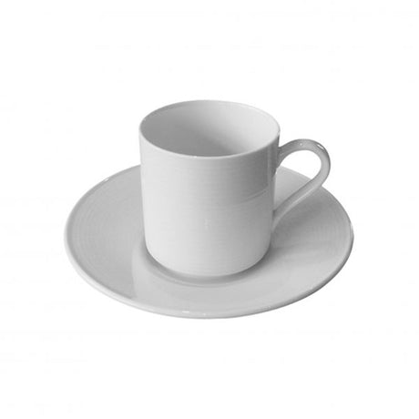 Double Well Saucer To Suit 96086 & 96089 (930-2066) - Aura from Rene Ozorio. made out of Porcelain and sold in boxes of 6. Hospitality quality at wholesale price with The Flying Fork! 
