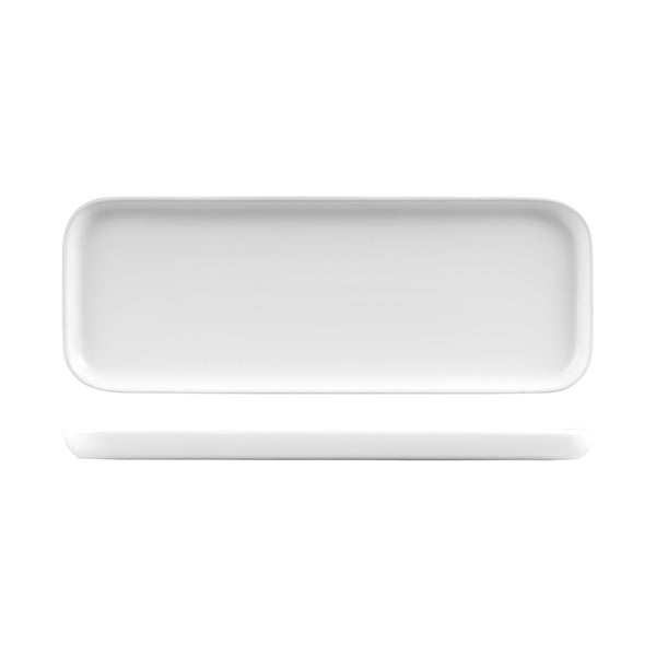 Rectangular Tray - 350x130x20mm, Servire, Bianco from Bevande. Matt Finish, made out of Porcelain and sold in boxes of 4. Hospitality quality at wholesale price with The Flying Fork! 