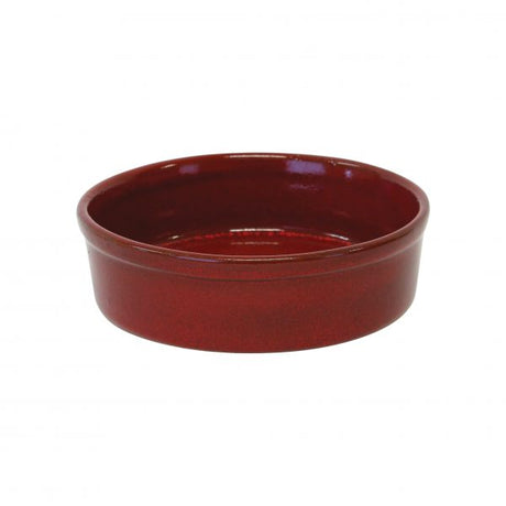 Round Dish-Tapas - 120x30mm, Artistica, Reactive Red from tablekraft. made out of Stoneware and sold in boxes of 4. Hospitality quality at wholesale price with The Flying Fork! 