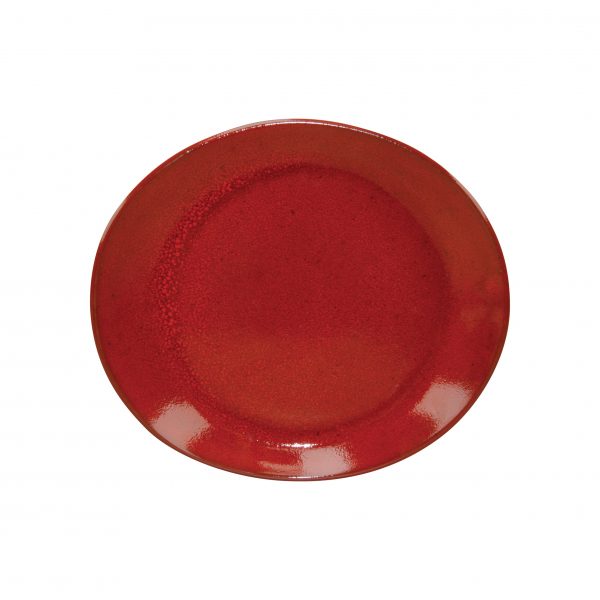Oval Plate - 250x220mm, Reactive, Artistica, Red from tablekraft. made out of Stoneware and sold in boxes of 4. Hospitality quality at wholesale price with The Flying Fork! 