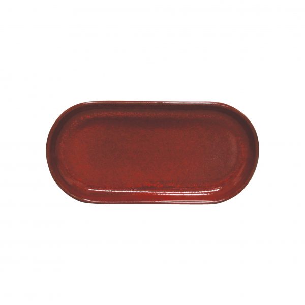 Oval Coupe Plate - 300x140mm, Artistica, Reactive Red from tablekraft. made out of Stoneware and sold in boxes of 4. Hospitality quality at wholesale price with The Flying Fork! 