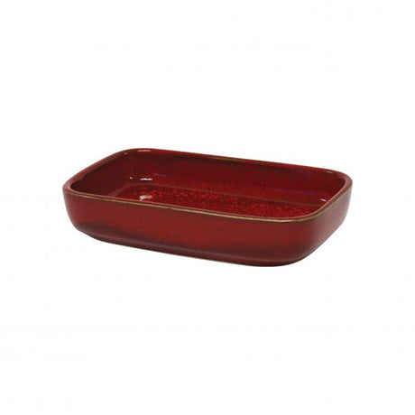 Rectangular Dish - 170x105x40mm, Artistica, Reactive Red from tablekraft. made out of Stoneware and sold in boxes of 4. Hospitality quality at wholesale price with The Flying Fork! 