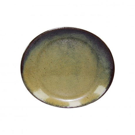 Oval Plate - 210x190mm, Artistica, Reactive Brown from tablekraft. made out of Stoneware and sold in boxes of 4. Hospitality quality at wholesale price with The Flying Fork! 