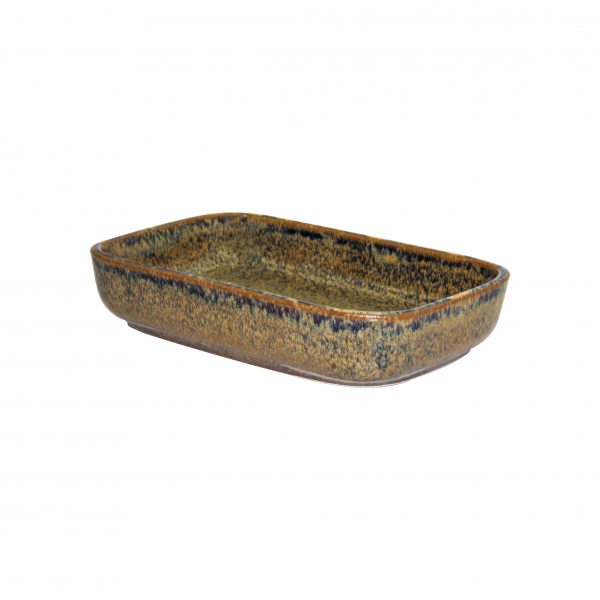 Rectangular Dish - 170x105x40mm, Artistica, Reactive Brown from tablekraft. made out of Stoneware and sold in boxes of 4. Hospitality quality at wholesale price with The Flying Fork! 