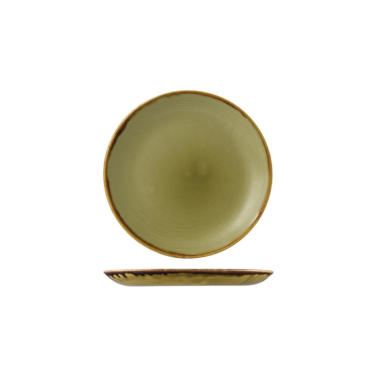 Round Coupe Plate - 165mm, Green, Dudson