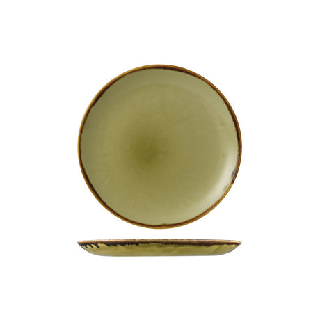 Round Coupe Plate - 217mm, Green, Dudson