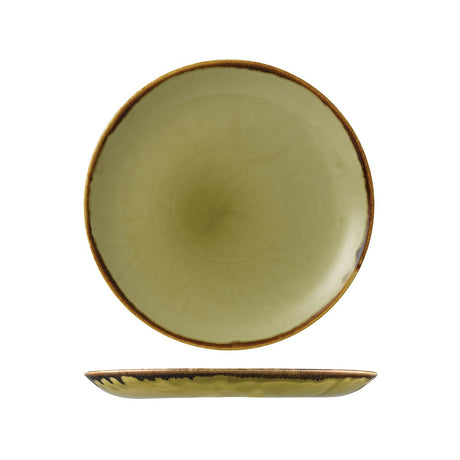 Round Coupe Plate - 260mm, Green, Dudson