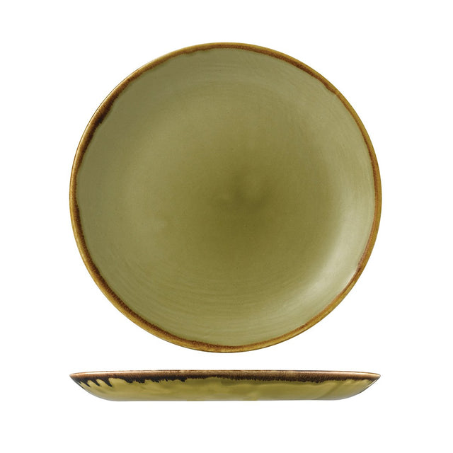 Round Coupe Plate - 288mm, Green, Dudson