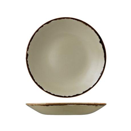 Round Deep Coupe Plate - 255mm, 35mm, Linen, Dudson