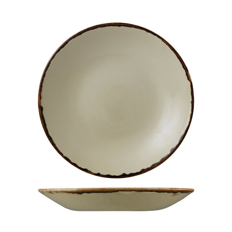 Round Deep Coupe Plate - 281mm, 37mm, Linen, Dudson