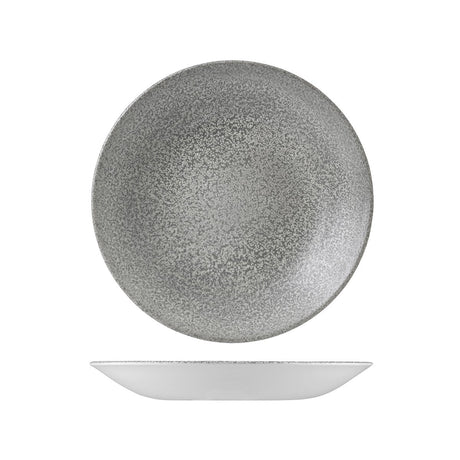 Round Deep Coupe Plate - 255mmx35mm, Natural Grey, Dudson