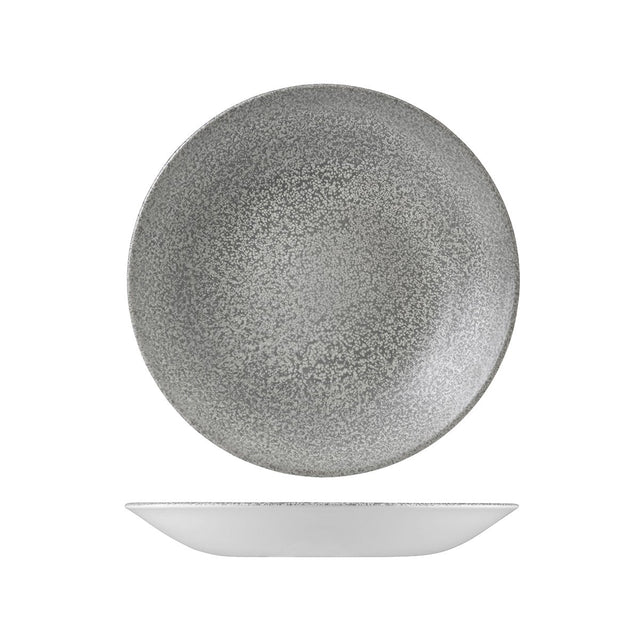 Round Deep Coupe Plate - 255mmx35mm, Natural Grey, Dudson