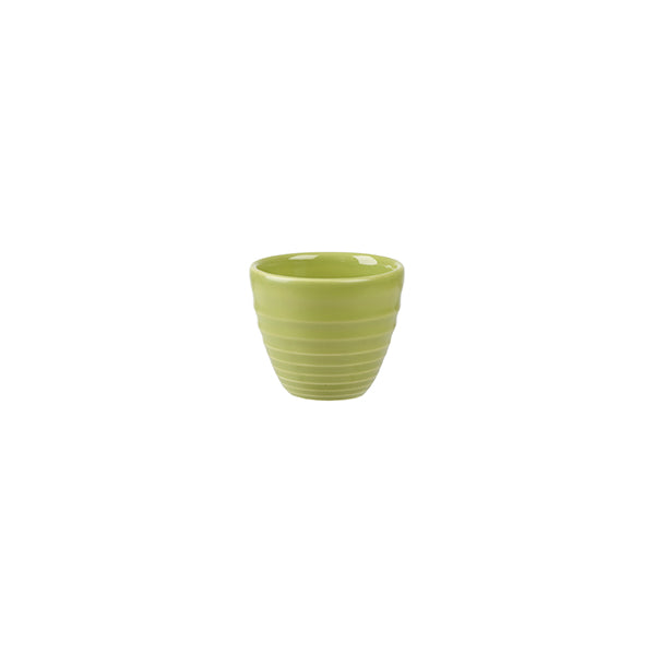 Ripple Sauce Pot - 70Mm from Churchill. Ribbed, made out of Porcelain and sold in boxes of 12. Hospitality quality at wholesale price with The Flying Fork! 