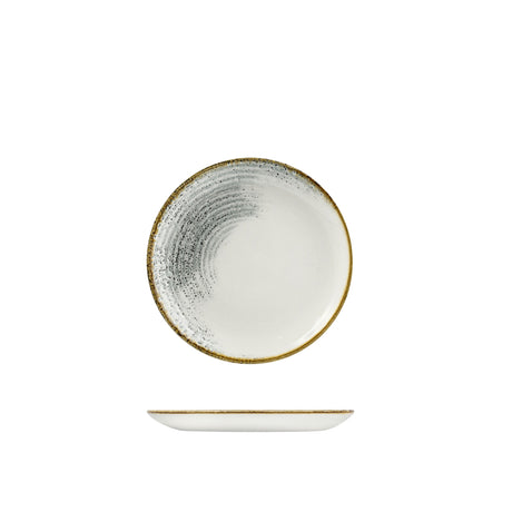 Coupe Plate - 217Mm, Accents Jasper Grey from Churchill. Patterned, made out of Plates and sold in boxes of 12. Hospitality quality at wholesale price with The Flying Fork! 