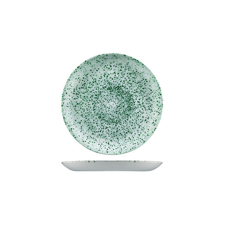 Round Coupe Plate - 165mm, Green