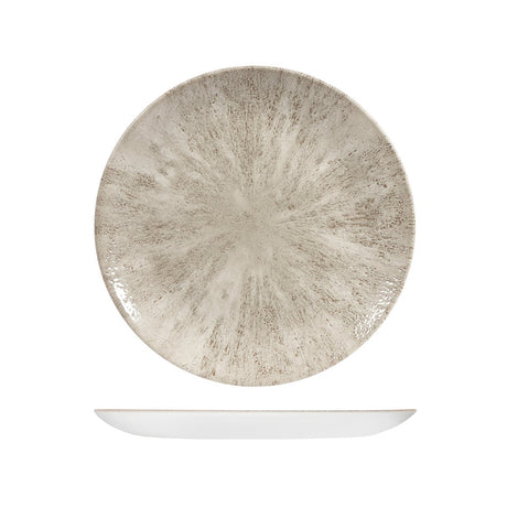 Studio Prints Stone Round Coupe Plate - Stone Round Coupe Plate - 260mm, Studio Print, Agate Grey