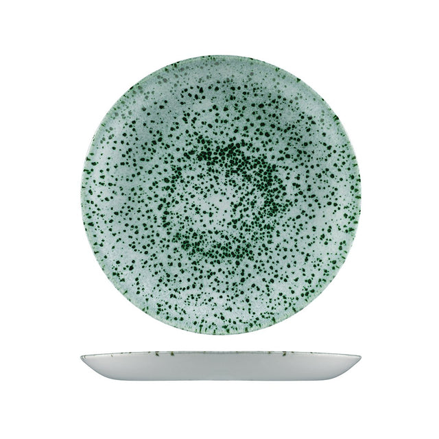 Round Coupe Plate - 260mm, Green