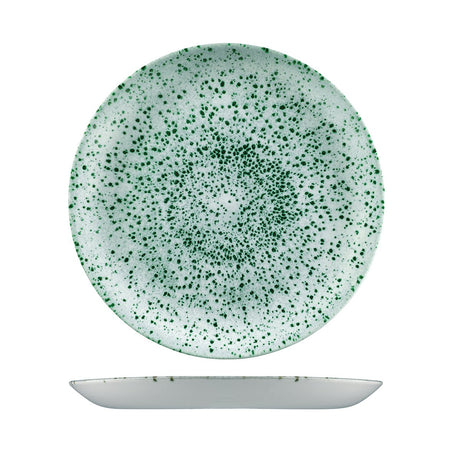 Round Coupe Plate - 288mm, Green