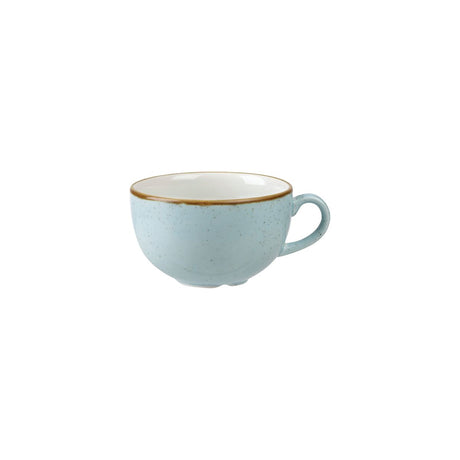 Cappuccino cup - 227mL, Duck Egg, Stonecast from Churchill. made out of Porcelain and sold in boxes of 6. Hospitality quality at wholesale price with The Flying Fork! 