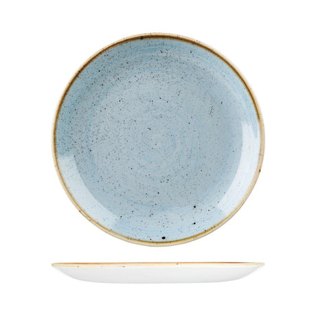 Round Plate - 288mm, Duck Egg, Stonecast from Churchill. Vitrified, made out of Porcelain and sold in boxes of 6. Hospitality quality at wholesale price with The Flying Fork! 