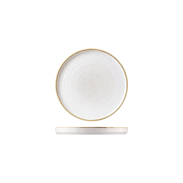 Chefs' Plate - Walled Chefs' Plate - 210mm, 20mm, Barley White, Stonecast by Churchill