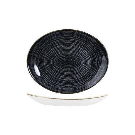 OVAL PLATE - COUPE, 270x229mm, CHARCOAL