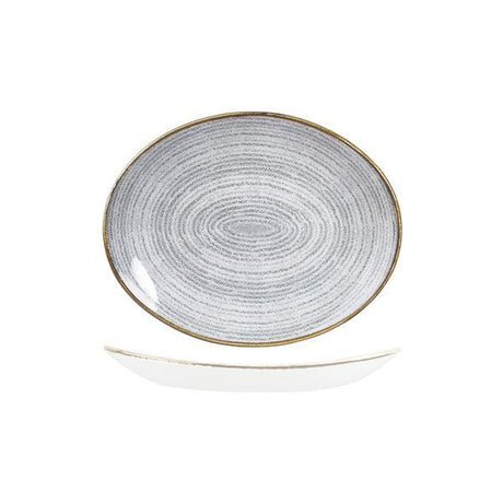 OVAL PLATE - COUPE, 270x229mm, STONE GREY