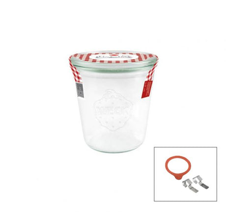 Complete Glass Jar w-Lid-Seal (900) - 290mL, 80x87mm from Weck. made out of Glass and sold in boxes of 6. Hospitality quality at wholesale price with The Flying Fork! 