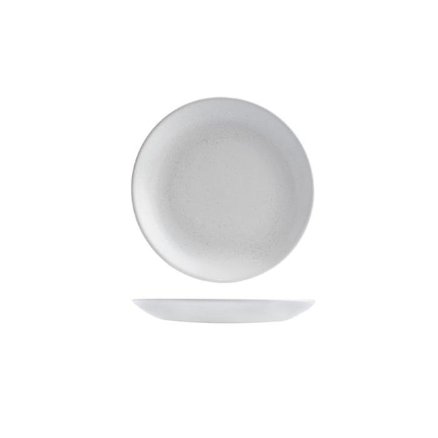 Round Coupe Plate - 165Mm, Vellum White from Churchill. Patterned, made out of Porcelain and sold in boxes of 12. Hospitality quality at wholesale price with The Flying Fork! 