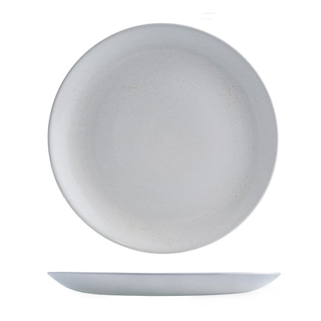 Round Coupe Plate - 260Mm, Vellum White from Churchill. Patterned, made out of Porcelain and sold in boxes of 12. Hospitality quality at wholesale price with The Flying Fork! 
