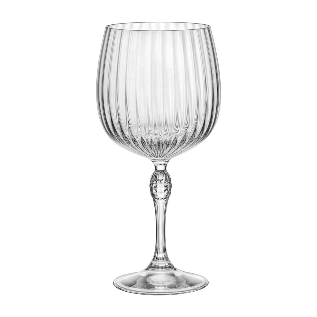 Geometric large gin and tonic glass on a white background
