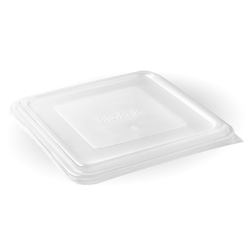 3/4/5 Compartment Takeaway LARGE Lid - clear from Biopak. Compostable and sold in boxes of 1. Hospitality quality at wholesale price with The Flying Fork! 