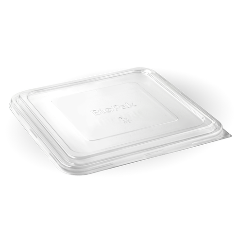 3/4/5 Compartment Takeaway LARGE Lid - clear, RPET from Biopak. Compostable, made out of RPET and sold in boxes of 1. Hospitality quality at wholesale price with The Flying Fork! 