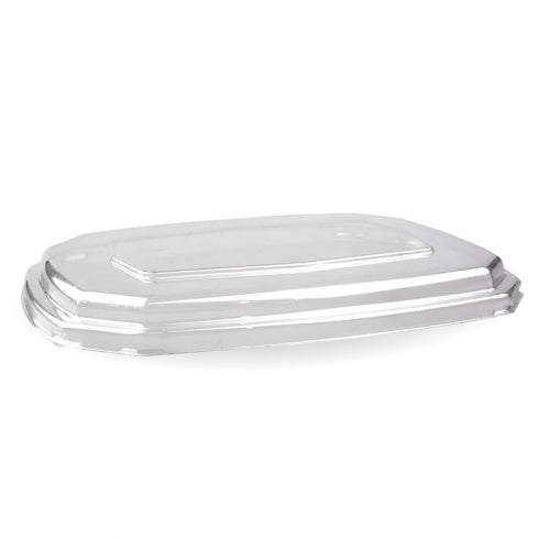 600 and 950ml octa base PET lid - Clear from BioPak. Compostable, made out of PET Plastic and sold in boxes of 1. Hospitality quality at wholesale price with The Flying Fork! 