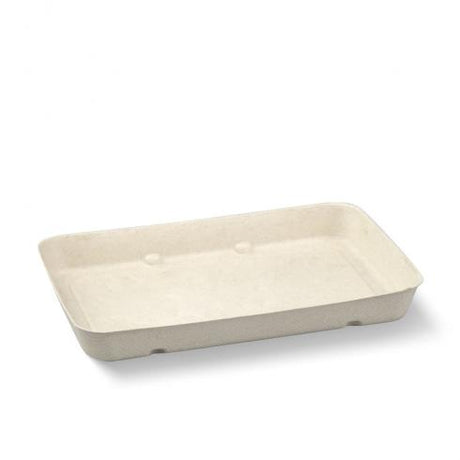 (480g) produce trays - Natural from BioPak. Compostable, made out of Sugarcane Pulp and sold in boxes of 1. Hospitality quality at wholesale price with The Flying Fork! 