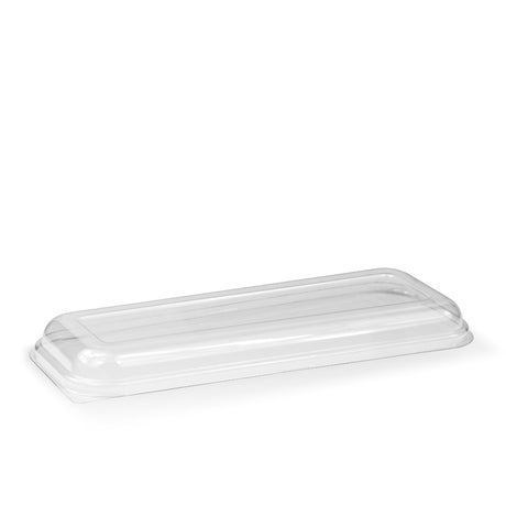 BioCane 6 pack Oyster Tray PET Lid - clear from Biopak. Compostable, made out of PET and sold in boxes of 1. Hospitality quality at wholesale price with The Flying Fork! 