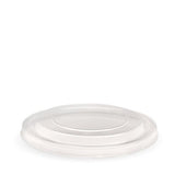 500-1,000ml Kraft BioBowl PLA lid - clear from BioPak. Compostable, made out of Bioplastic and sold in boxes of 1. Hospitality quality at wholesale price with The Flying Fork! 
