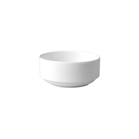 Stackable Bowl - 122Mm, Banquet Collection from Rak Porcelain. Stackable, made out of Porcelain and sold in boxes of 12. Hospitality quality at wholesale price with The Flying Fork! 