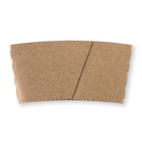 12oz cup sleeve - kraft from BioPak. Compostable, made out of Sugarcane Pulp and sold in boxes of 1. Hospitality quality at wholesale price with The Flying Fork! 