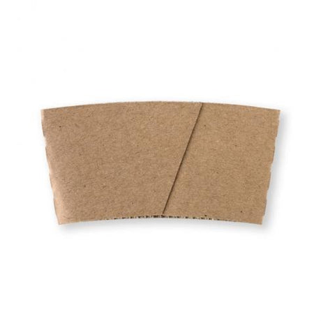8oz cup sleeve - kraft from BioPak. Compostable, made out of Sugarcane Pulp and sold in boxes of 1. Hospitality quality at wholesale price with The Flying Fork! 