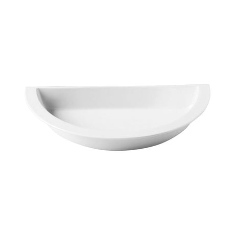 Gastrorm Pan Half Round - 390Mm, Buffet from Australia Fine China. made out of Porcelain and sold in boxes of 1. Hospitality quality at wholesale price with The Flying Fork! 