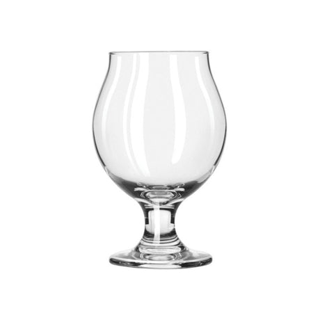 Medium sized Belgian Beer glass on a white background