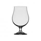 Clear, large Berlin Style Beer Glass on a white background