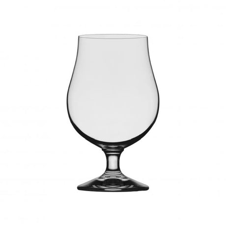 Clear, large Berlin Style Beer Glass on a white background
