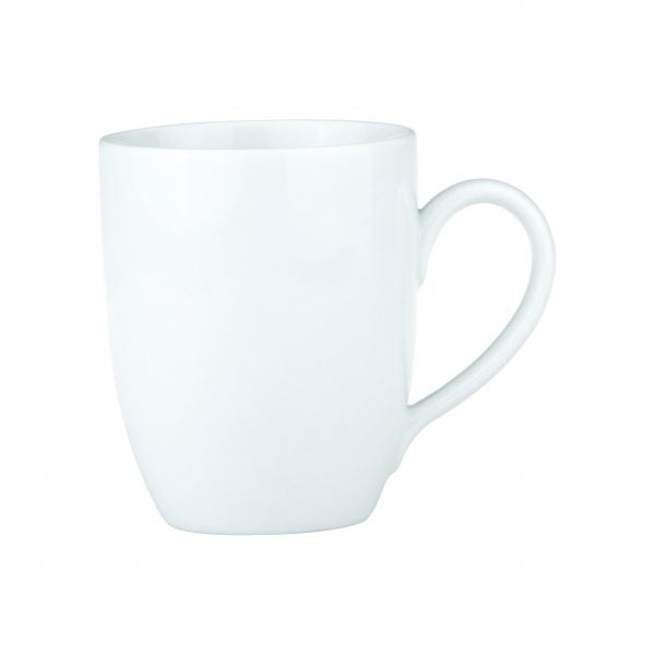 White coffee mug on white background