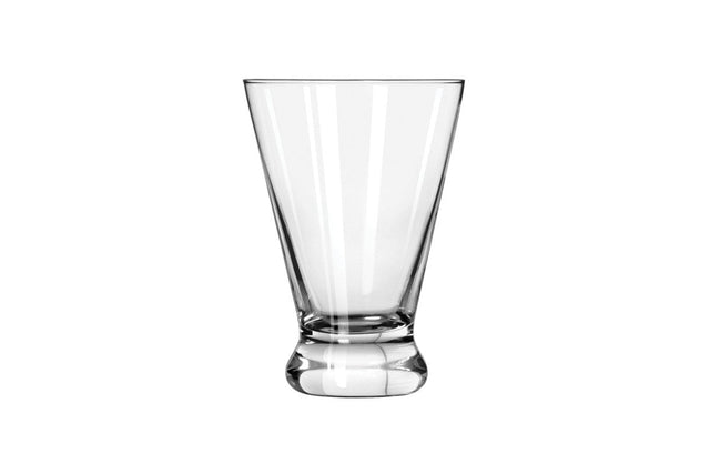 V shaped cocktail glass on a white background